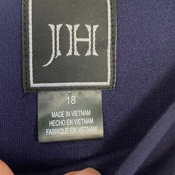 NWT Navy Floral Fit & Flare Midi Dress Plus Size 18 Ruched Waist Party Wedding - Picture 4 of 6